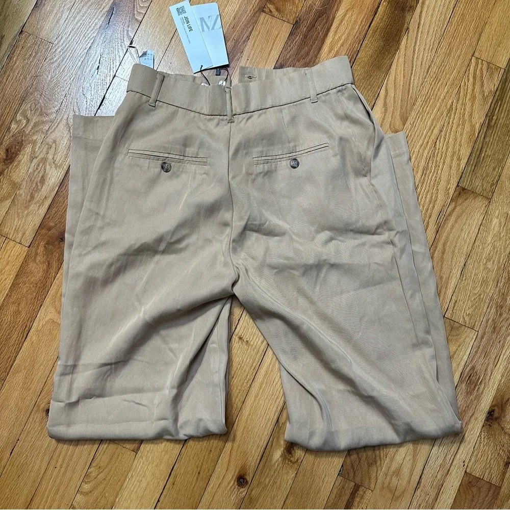 Zara Wide Leg Trouser (small, tan) - Picture 3 of 4